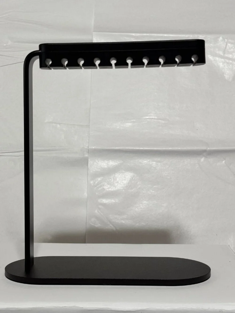 Watch Band Organizer Display Stand Holder 10 Hook Black Metal Rack
